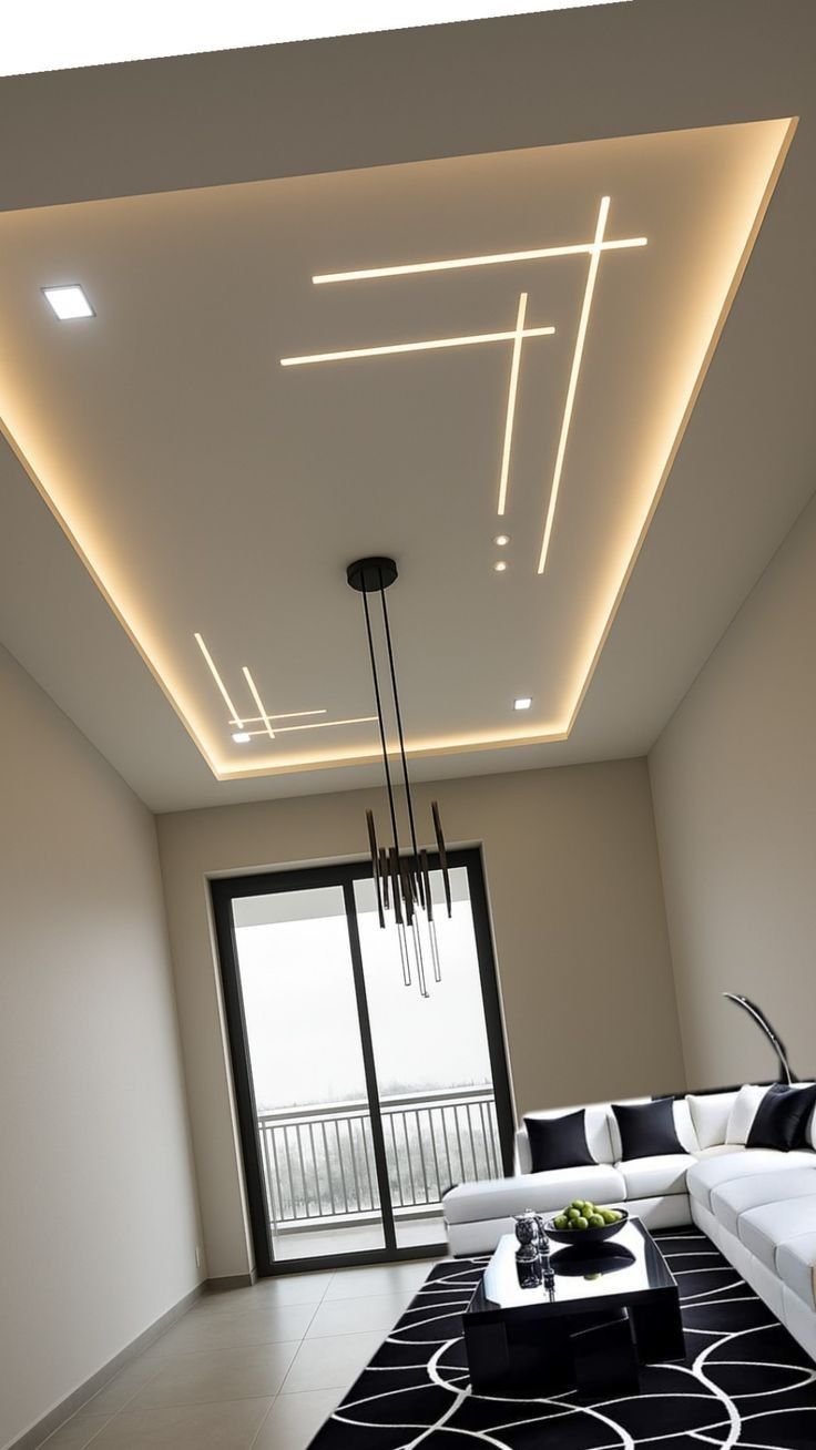 Modern False Ceiling with Indirect Warm 3000K LED Cove Glow #11